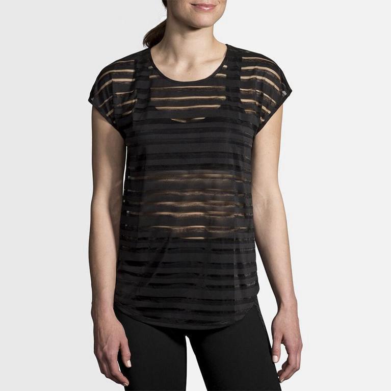 Brooks Hot Hardloopshirt voor Dames Grijs (YMOTX-2084)